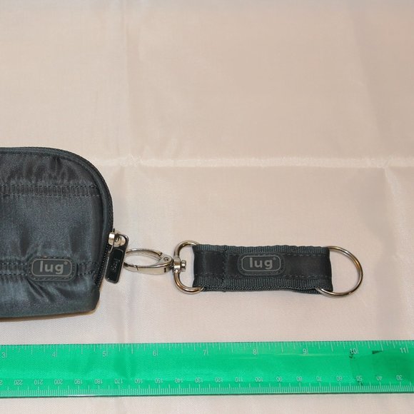 Lug bundle: small grey pouch/coin purse and key chain - Picture 2 of 5